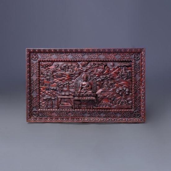 Picture of Buddha Life (wooden Thangka)