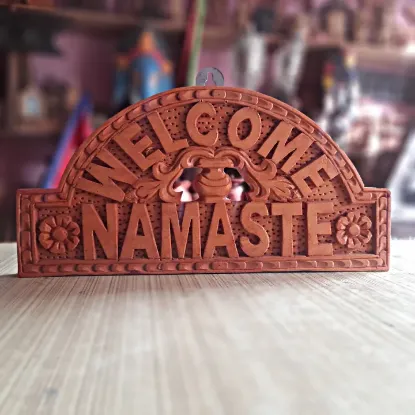 Picture of Wooden Hand-made Welcome/Namaste For Doors