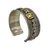 Picture of Carved Silver Jewellery Bangle Or Bracelet with Gold Plated