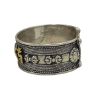 Picture of Carved Silver Jewellery Bangle Or Bracelet with Gold Plated