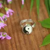Picture of Pure Silver Ring With Natural Horn and Bone (YinYang) /4.5 Gram