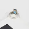 Picture of Pure Silver Ring With Natural Blue Topaz/5.9 gram