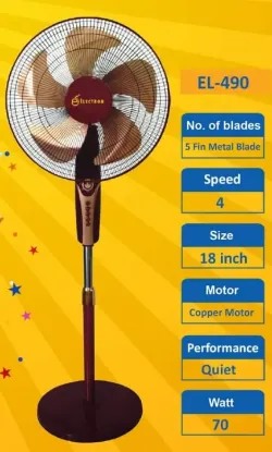 Picture of Electron 18 Inch Metal Blade Stand Fan with Timer (ELSF-490)