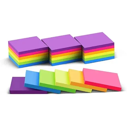 Picture of Sticky Note - Multicolor Sticky Note 3in x 3in (76 mm x 76 mm) 100 sheets Pack Of 2