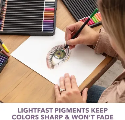 Picture of Sketcher Artists' Soft Core Color Pencils Set Of 72 Vibrant Shades, In Elegant Tin Box | Soft Core Colored Pencils