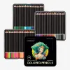 Picture of Sketcher Artists' Soft Core Color Pencils Set Of 72 Vibrant Shades, In Elegant Tin Box | Soft Core Colored Pencils