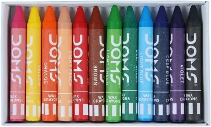 Picture of Doms Wax Crayon Set | 12 Assorted Shades | Non-Toxic