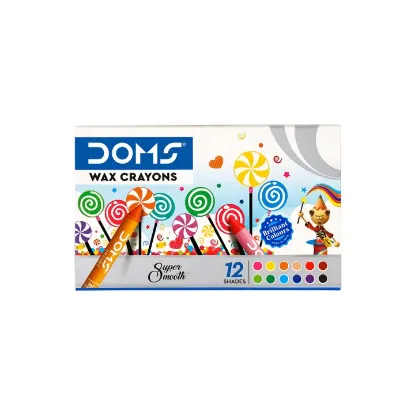 Picture of Doms Wax Crayon Set | 12 Assorted Shades | Non-Toxic