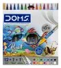 Picture of Doms Brush Pens 14 Shades || 12 Brush Pens + 1 Metalic Silver + 1 Blender Brush Pen