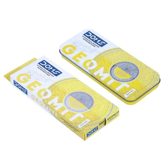 Picture of Doms Geomiti Mathematical Drawing Instrument Geometry Box-Yellow Color