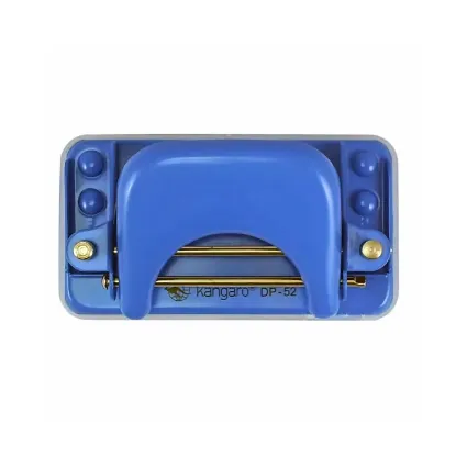 Picture of Kangaro Desk Essentials DP-52 2 Hole Metal Classic Mini Paper Punch | Removable Chip Tray With Durable Steel Consecution | Color May Vary