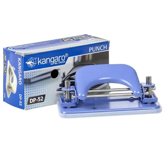 Picture of Kangaro Desk Essentials DP-52 2 Hole Metal Classic Mini Paper Punch | Removable Chip Tray With Durable Steel Consecution | Color May Vary