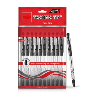 Picture of Cello Techno Tip Ball Pen (Pack of 10)-Black