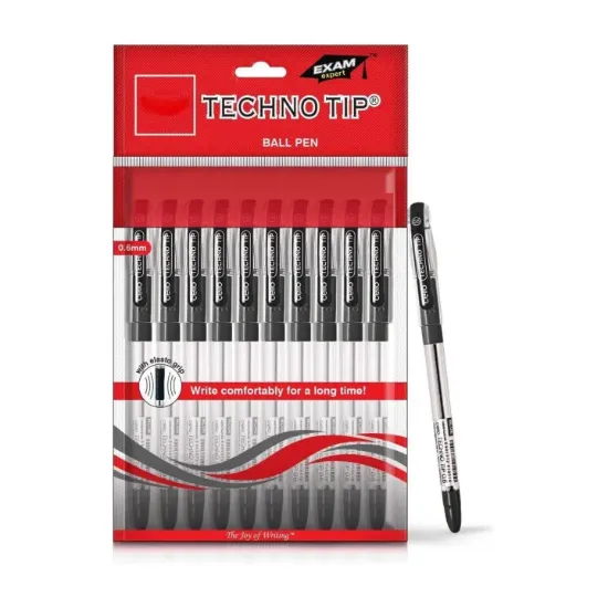 Picture of Cello Techno Tip Ball Pen (Pack of 10)-Black