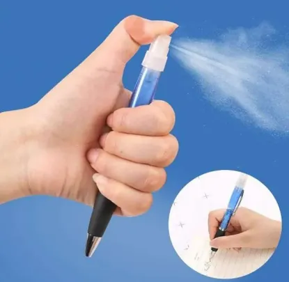 Picture of Portable Pen Sanitizer Spray Perfume Ball Pen 10 ML for Travel (Color May Vary) With Filled Perfume Liquid-Blue