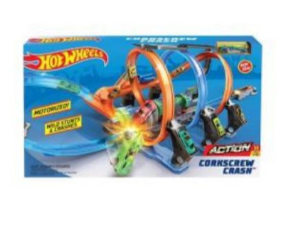 Picture of HOT WHEELS Corkscrew Crash Track Set Toy FTB65