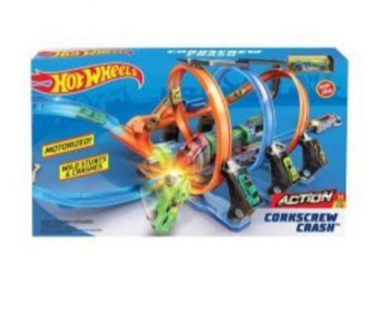 Picture of HOT WHEELS Corkscrew Crash Track Set Toy FTB65