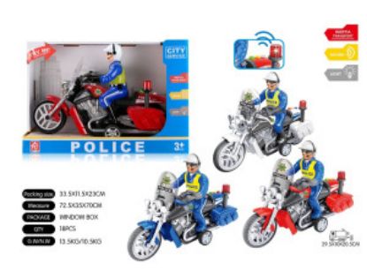 Picture of Manual Police Motorcycle Toy