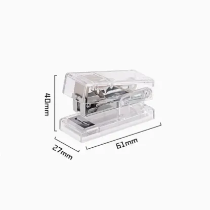 Picture of Office Bookbinding Supplies Mini Mini Stapler with 1000 Staples Multifunction Office Binding Tools Transparent Durable Paper Binder Set Paper Binding