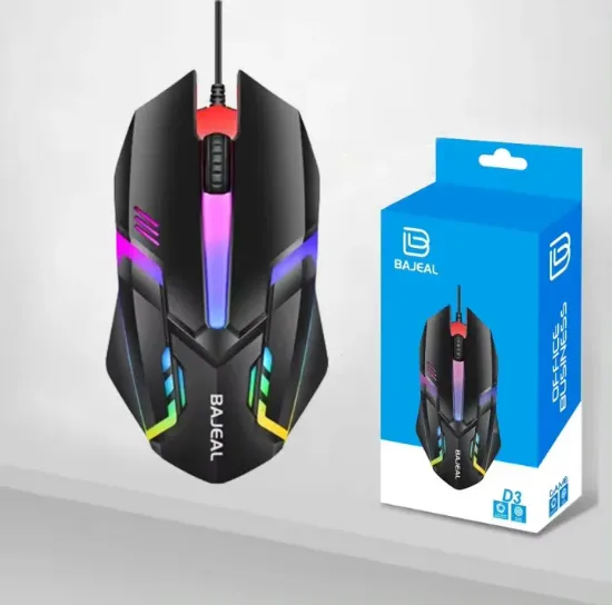 Picture of Bajeal Gaming Mouse With RGB LED Light 1 2400dpi 10M Clicks Wired Gaming Mouse