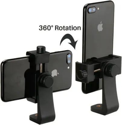 Picture of 360° Mobile Holder for Tripod Camera Stand Clip Bracket Mount Adapter for Mobile Phone