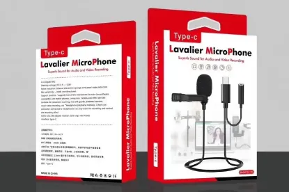 Picture of Type C Lavalier Microphone with Headphone Playback Interface