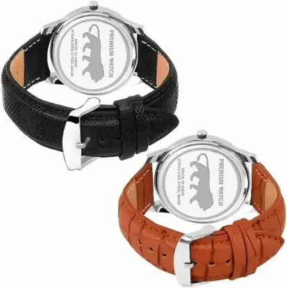Picture of Analog Watch - For Men Combo Pack Of 2 Black & Brown - Near Me