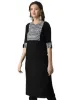 Picture of Women's Rayon Foil Print Straight Kurta