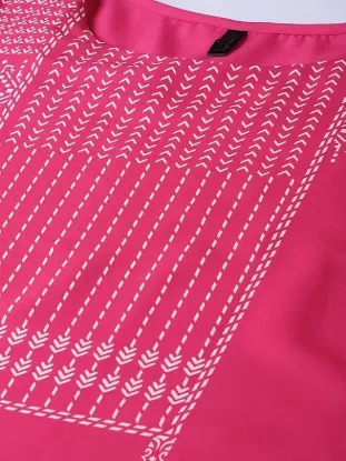 Picture of Women's Crepe Ethnic Motifs Printed Straight Kurta