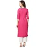 Picture of Women's Crepe Ethnic Motifs Printed Straight Kurta