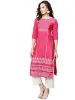 Picture of Women's Crepe Ethnic Motifs Printed Straight Kurta