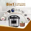 Picture of Royal Electric Rice Cooker,5 Litre Ceramic Coated Inner Bowl,Steam Basket,6 Preset Cooking Function With Advanced Fuzzy Logic,Keep Warm Function,Cooks Up To 8 Cups