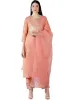Picture of Women's Silk Blend Sequins Yoke Design Straight Kurta Pant With Dupatta