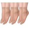 Picture of 3 Pairs Women's Nylon Transparent Socks