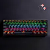 Picture of Bajeal Red Switch Hotswappable Mechanical Gaming Keyboard 61 Keys Rainbow RGB Light - HJK682