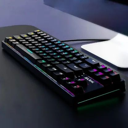 Picture of K71 Hotswappable Keyboard RGB Rainbow Mechanical Gaming Keyboard 71 Keys Detachable Cable - Hotswappable Blue Switch