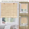 Picture of SPACE Bamboo Curtains - W 3 ft x H 6 ft - Rope Mechanism Roll Up Down Bamboo Shade for Sunlight, Dust Protection Window Chick Blinds for Balcony, Restaurant, Hotel, Dhaba, Resort