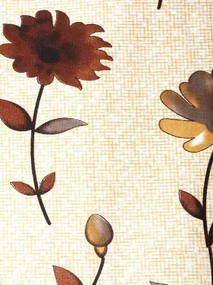 Picture of Home Sizzler 2 Pieces Digital Print Eyelet Polyester Window Floral Opaque Curtains - 5 Feet, Brown - Near Me