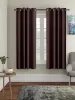 Picture of Polyester Blackout Window Curtains (Pack of 2, 5 FEET, Brown Dark)