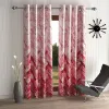 Picture of Home Sizzler 2 Pieces Geometrical Panel Eyelet Polyester Semi Sheer Door Curtains 7 Feet, Grey(Eyelet),Grommet Curtains