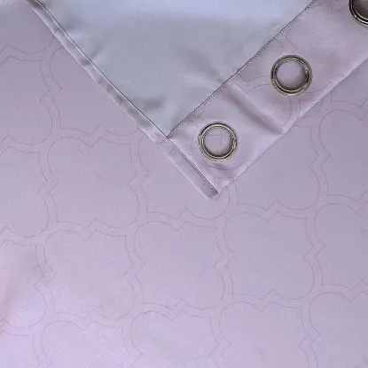 Picture of Polyester Blackout Printed Door Curtains (Pack of 2, 7 Feet, Dark Brown - Maroon)