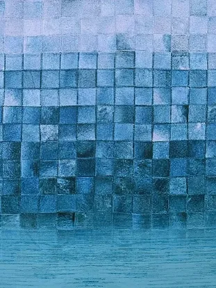 Picture of Polyester Blackout Printed Window Curtains (Pack of 2, 5 Feet, Sky Blue - Grey)