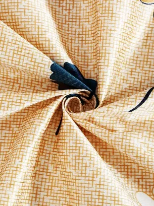 Picture of Home Sizzler 2 Pieces Digital Print Eyelet Polyester Window Curtains - 5 Feet, Blue