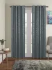 Picture of Polyester Blackout Emboss Door Curtains (Pack of 2, 7 Feet, Grey)