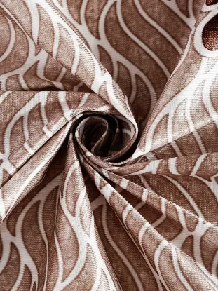 Picture of Home Sizzler 2 Pieces Sunflower Panel Eyelet Polyester Door Curtains - 7 Feet, Brown - Near Me