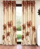 Picture of Home Sizzler 2 Pieces Sunflower Panel Eyelet Polyester Door Curtains - 7 Feet, Gold