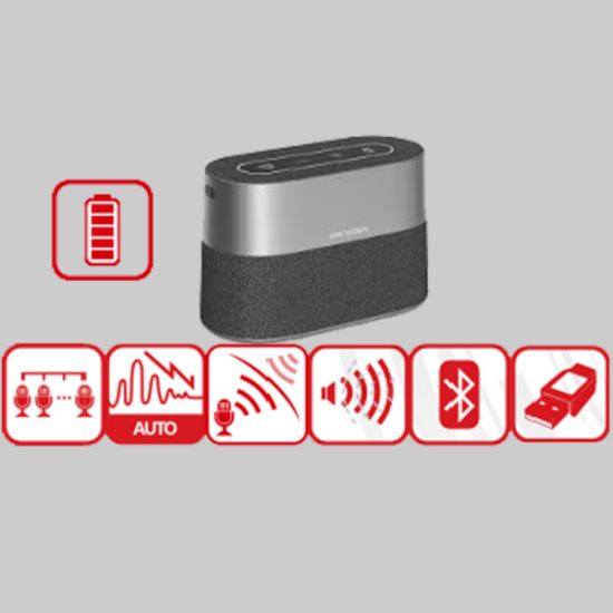 Picture of Hikvision DS‐UAC‐S1(O‐STD) Wireless Conference Speakerphone – 360° Mic, 10hr Battery