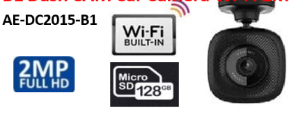 Picture of B1 Dash Cam Car Camera Wi-Fi 2MP (Model: AE‐DC2015‐B1)