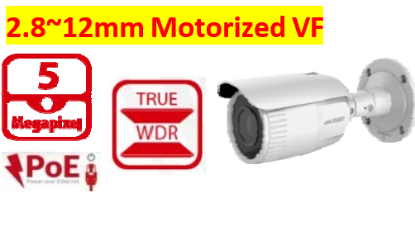 Picture of HIKVISION 5MP Motorized Vari-Focal Bullet Network Camera (DS‐2CD1653G0‐IZ)