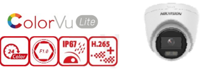 Picture of HIKVISION 2MP ColorVu Lite Turret Network Camera (DS‐2CD1327G2‐L / DS‐2CD1327G2H‐LIU)